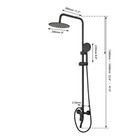 Us Shower Faucet Set Round Rainfall Head Black Wall Mounted Brass Mixer Tub Taps