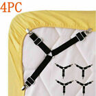 4pcs Bed Sheet Clips Suspender Straps Mattress Fastener Holder Triangle Grippers