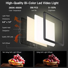 2-pack Led Video Light Kit   Studio Light  2800-6500k Dimmable Photography Light