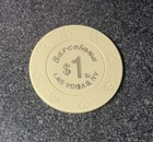 Barcelona Casino  1 00 Gaming Poker Chip Las Vegas  Nv Nevada