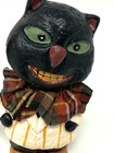 Halloween Bobblehead Nodder Pumpkin Head And Cat Anthropomorphic Vintage 1990s
