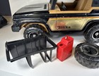 Vtg Tonka Bronco Truck Mr-970 Black And Gold 4x4 Spare Tire Gas Can Jack Rack
