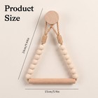 Zyghjort Boho Toilet Paper Holder Wooden Bead Toilet Roll Holder Wood Color