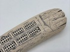 Scrimshaw Walrus Tusk Cribbage Board Resin Reproduction 14 5    Ship Beatrice 1797