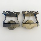 Antique Barn Door Rollers Pair Steel Overhead Track Hardware Industrial Vintage
