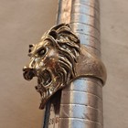 Very Rare Ancient Roman Era Silver Ring Lion Head Authentic Artifact Genuine