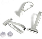 3 Small Horizontal Plated Brass Brooch Converters For Changing Brooches And Pins