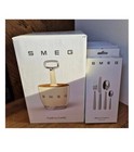 New Smeg Cutlery Caddy Holder In Cream   Smeg Dinner Cutlery Set Include 24pcs 