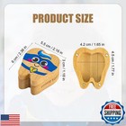 Xihircd Tooth Fairy Box  Wooden Tooth Keepsake Box Magnetic Tooth Holder Cute