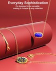 Aicase 18k Gold Plated Pendant Necklace For Women fashion Adjustable  Blue 