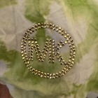 Michael Kors Green White Tie Dye Studded Scoop Neck Sleeveless Tank Top M