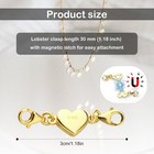 14k Gold Heart Magnetic Jewelry Clasps  925 Sterling Silver Double Gold 