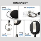 20 Pack Retractable Badge Reels With Carabiner Clip For Office