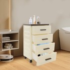 Pp 4 Tier Drawer Storage Organizer  Storage Cabinet With 4 Universal Wheels