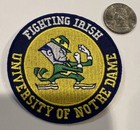University Of Notre Dame Fighting Irish Vintage Embroidered Iron On Patch 3   x 3   