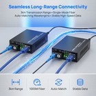 Gigabit Fiber Optical Media Converter Single Mode To Rj45 3km Sc-port