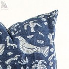 Bird Print Cotton Cushion Cover  Indian Handmade Decorative Block Print Pillow