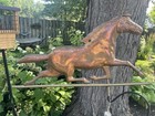 Vintage Copper Running Horse Weathervane Topper 31  Primitive Folk Art
