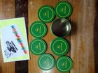 John Deere Metal Coasters In Tin Cork Back Lot Of 6