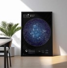 Vintage Northern Hemisphere Star Map   Celestial Chart Print
