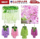 12pcs Artificial Wisteria Hanging Flower Vine Silk Wedding Hanging Decor 3 4ft