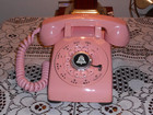 Excellent Vintage Western Electric Pink Classic Rotary Dial Desk Phone Works 