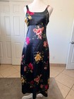 Mimosa Vintage Y2k Women s Floral Midi Roses Dress Size Small Black Pink