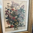 Twelve Months Of Flowers Robert Fuber Gold Framed Print July Floral 13 5x11