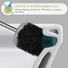 Stainless Steel Toilet Brush And Holder Set Bathroom Bowl Scrubber Cleaner