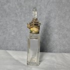 Vintage Wrights White Rose Perfume Bottle Glass Stopper Tax Seal Antique Decor