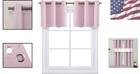 Thermal Insulated Baby Pink Curtains - 42w X 18l Blackout Valance For Nurseries