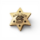 Wells Fargo Agent Star Lapel Pin Gold Tone Western Badge Bank Collectible