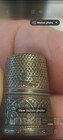 Vintage Original Silver Sewing Thimble With Floral Band Decorative Design