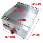 Commercial Countertop Griddle Flat Top Grill 14 2in 11 8in Lpg Gas Grill Griddle