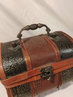 Mini Treasure Chest Small Trunk Box Vintage Style Jewelry Watch Wood Storage  