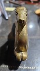 Antique Art Deco Brass Gazelle Sculpture Signed A  Godet Car Mascot Figurine 