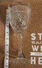 Vtg  1  Luminarc 8    Clear Etched Glass Goblet Long Stemmed Single Mcm Retro