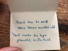 Vintage Nursery Baby Toddler Greeting Card W  Poem Hand Home Made Redhead