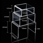 2 Sets Acrylic Display Risers  Product Stand  Jewelry Display Riser Shelf Showca