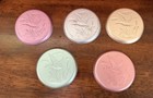 Set Of 5 Aluminum Round Embossed Duck Coasters Multicolor Stackable Vintage