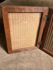 Vintage 1940s Carved Wood Double Picture photograph Frame For Table Use