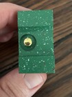 Vintage Singapore Air Mini Desk Clock Green Marble   Gold-tone Swiss Quartz Movt