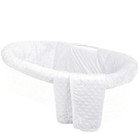Tadpoles Minky Dot Moses Basket Bedding Only Set  White