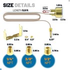 7-123 Water Temperature Gauge 50-140  c 130-280  f Coolant Temp Kit    