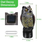 Solar Owl Decoys To Scare Birds Squirrels Away  Bird Scarecrow