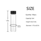 Bkmamlab 5ml Clear Small Glass Vials 100pcs With Screw 100pcs  