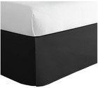 Twin Tailored Bedskirt 18  Drop 5 Pleats - 50 50 Poly Cotton Percale - Black
