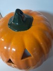 Vintage Jack O Lantern Ceramic Pumpkin Luminary Halloween Decoration Folk Art