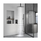 Aolemi Ceiling Shower Faucet With Handheld 12 Inch Head Matte Black