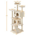 70in Cat Tree Scratching Post Scratcher Kitten Playing Tower Condo House  Beige